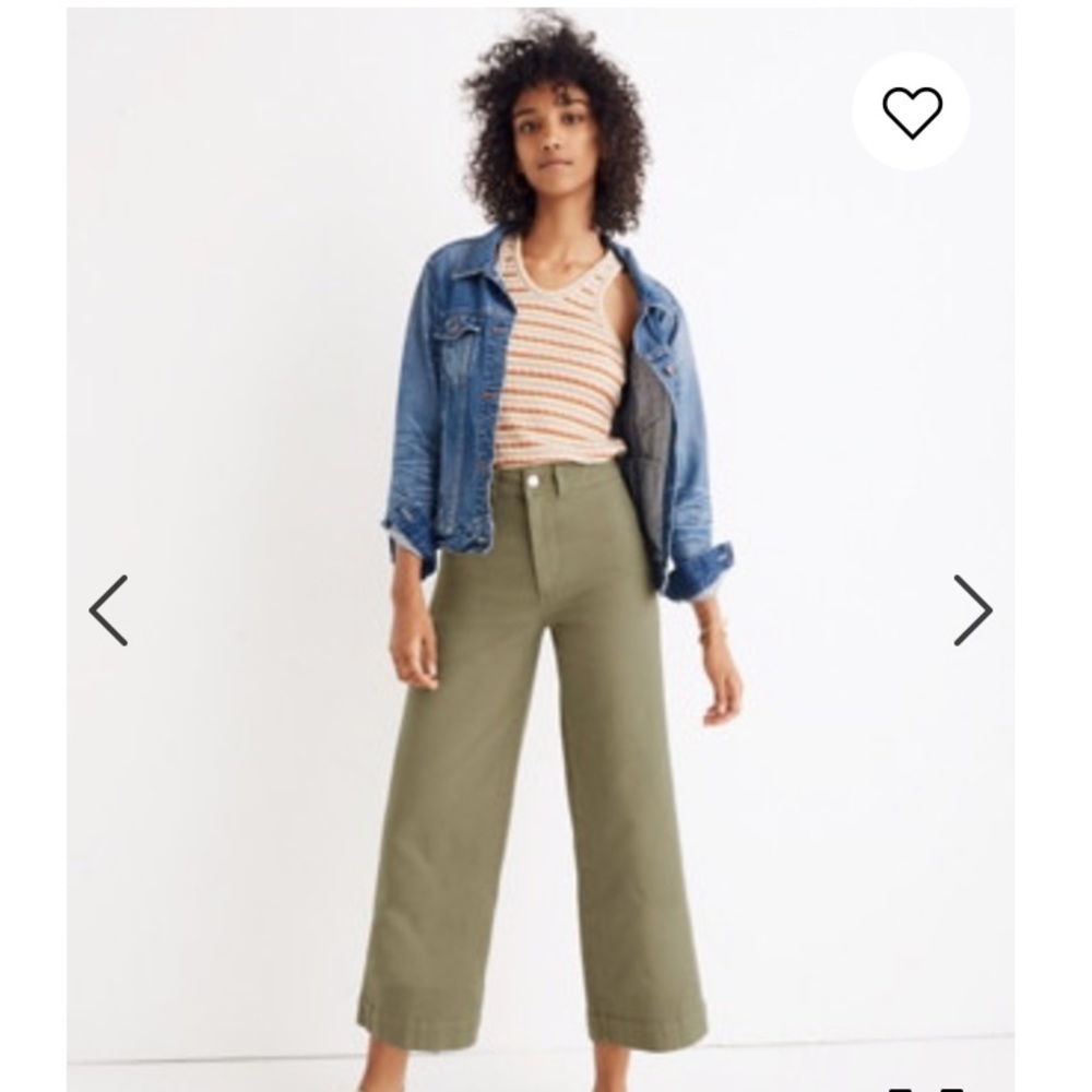 Madewell Khaki Wide Leg Pant